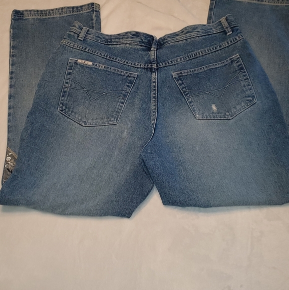 R.V.T. serve piping hot Vintage Y2K Patchwork Jeans, Women's Size 16 - Picture 7 of 7